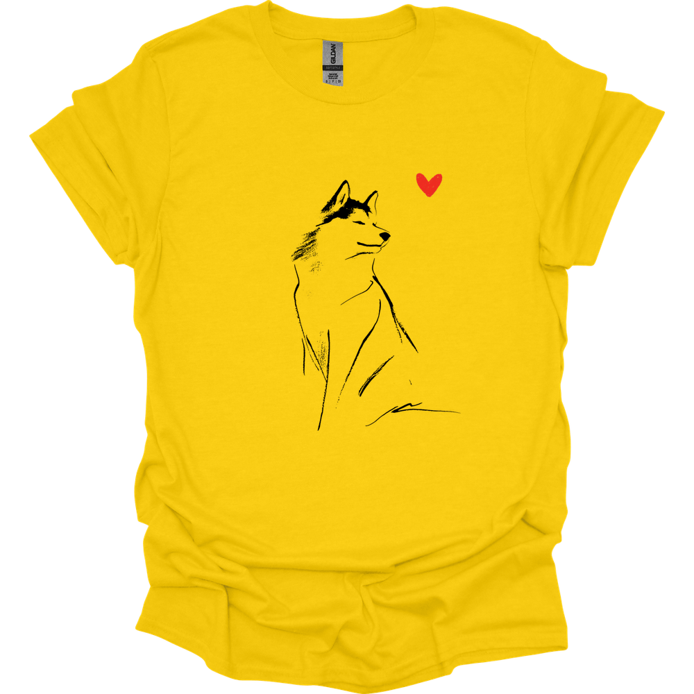 Siberian Husky - Sketch Dog T-Shirt - Daisy