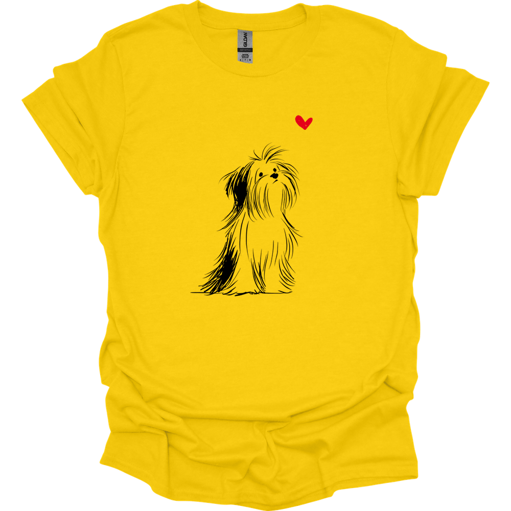 Shih Tzu - Sketch Dog T-Shirt - Daisy