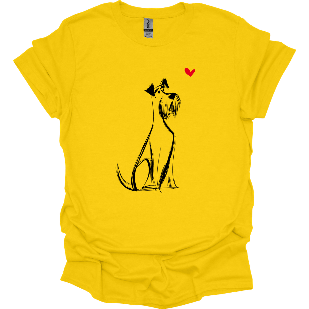 Giant Schnauzer - Sketch Dog T-Shirt - Daisy
