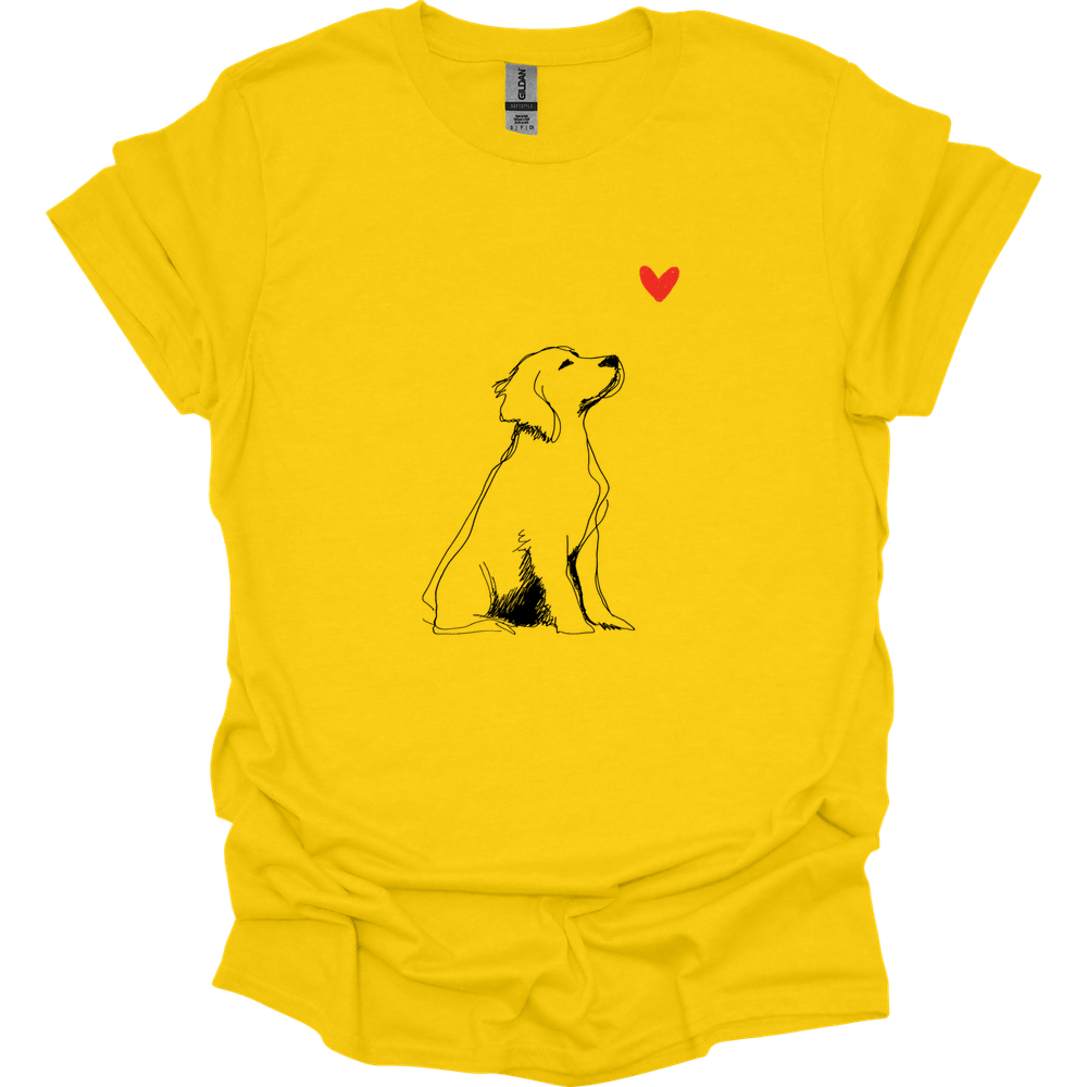 Brittany - Sketch Dog T-Shirt - Daisy