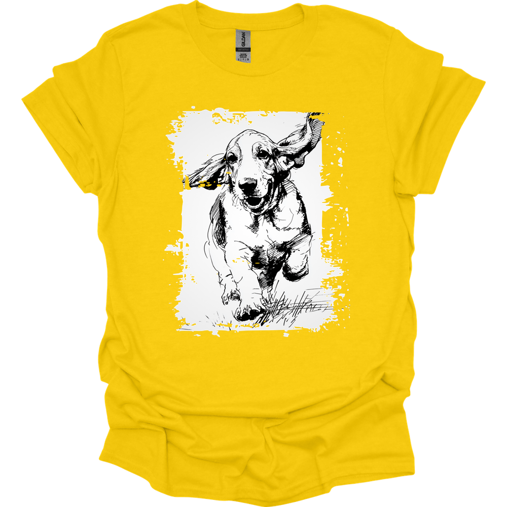 Basset Hound - Running Dog T-Shirt - Daisy