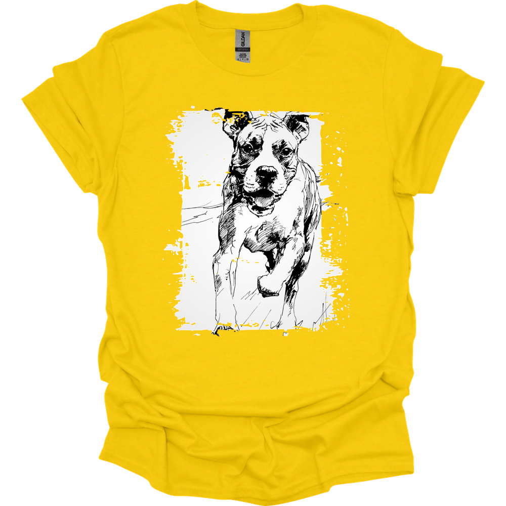 Boxer - Running Dog T-Shirt - Daisy