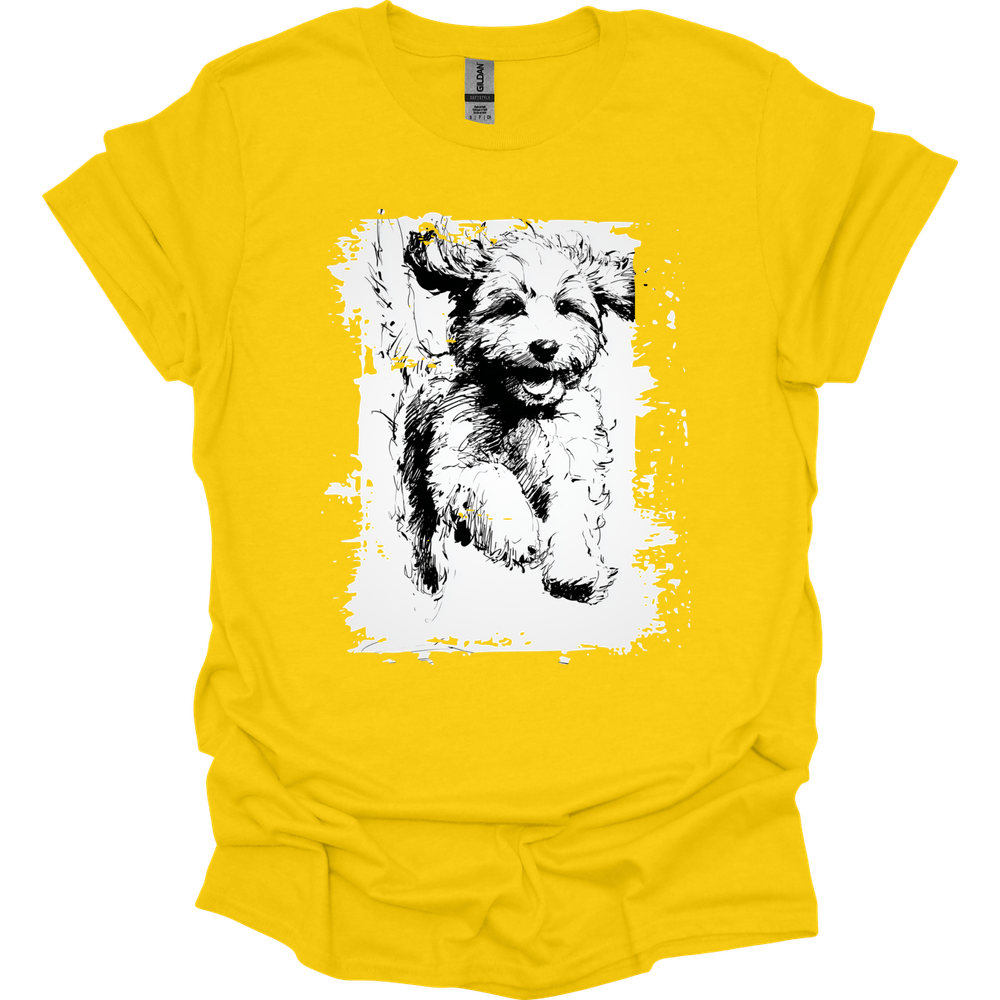 Cavapoo - Running Dog T-Shirt - Daisy