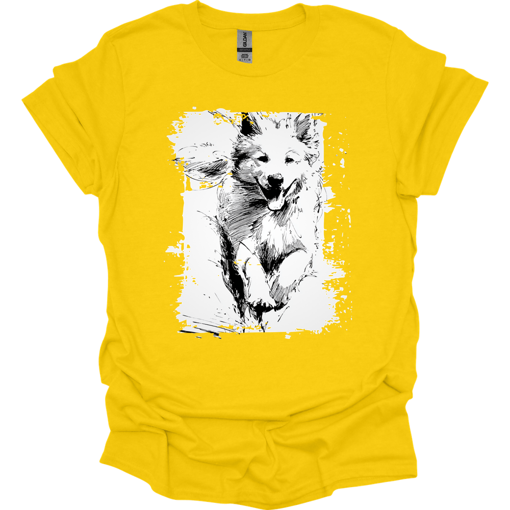 Samoyed - Running Dog T-Shirt - Daisy