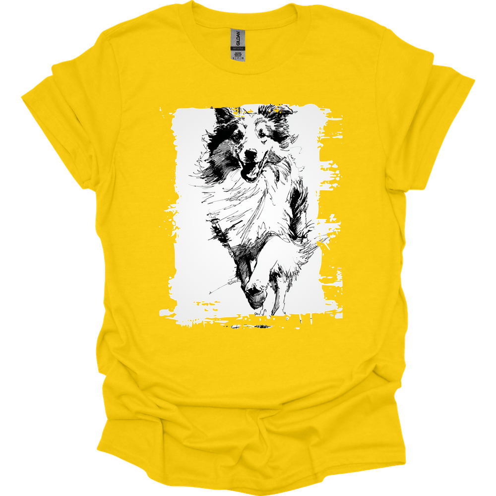 Shetland Sheepdog - Running Dog T-Shirt - Daisy