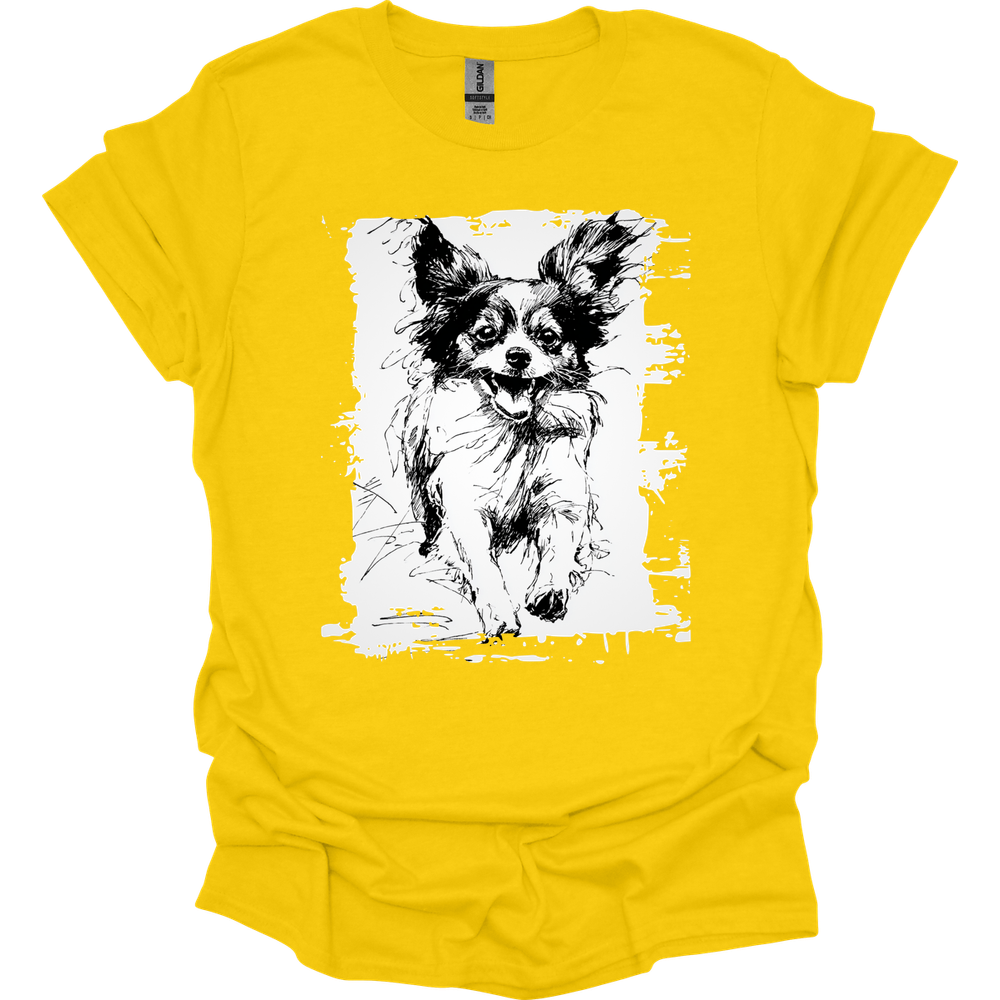Papillon - Running Dog T-Shirt - Daisy