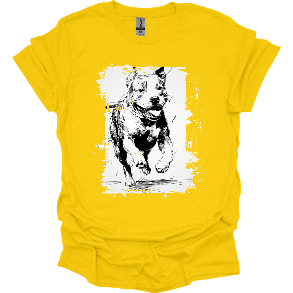 Pitbull - Running Dog T-Shirt - Daisy