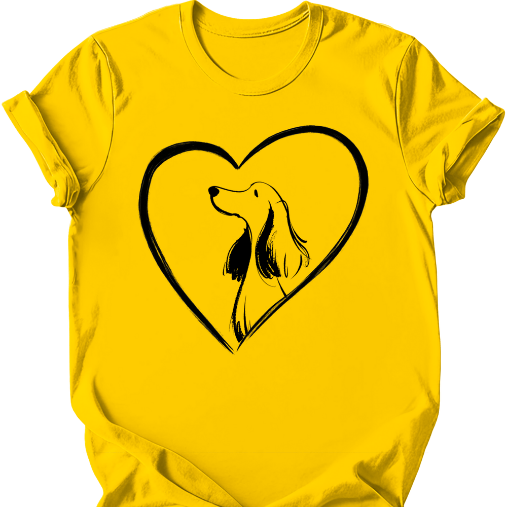 Cocker Spaniel - Heart Dog T-Shirt - Daisy