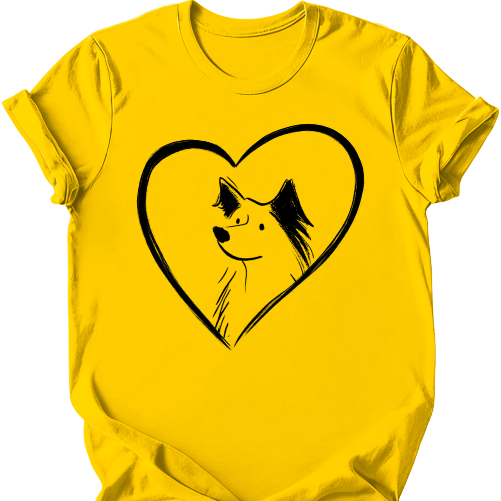 Australian Shepherd - Heart Dog T-Shirt - Daisy