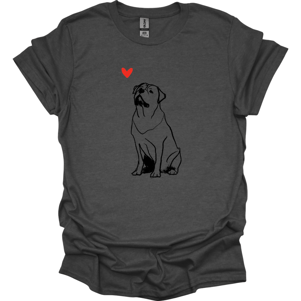 Rottweiler - Sketch Dog T-Shirt - Dark Heather