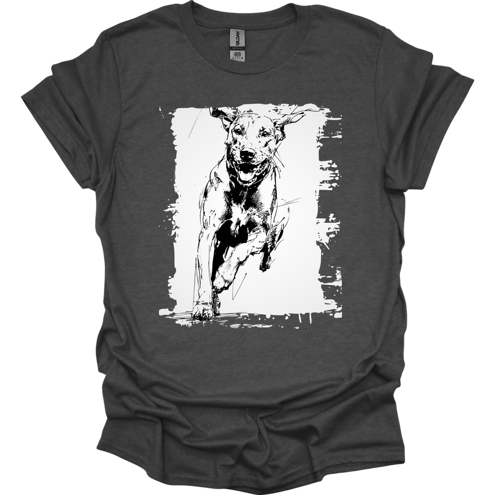 Rhodesian Ridgeback - Running Dog T-Shirt - Dark Heather