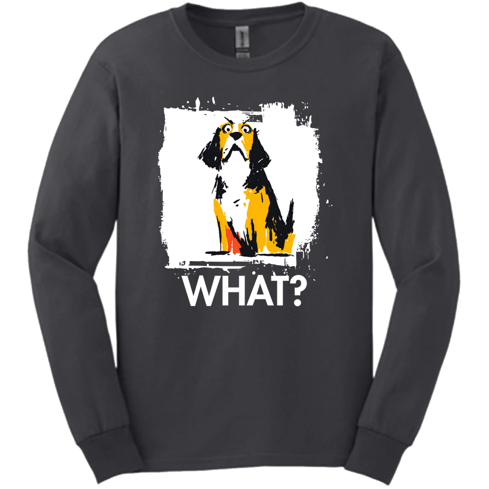 Beagle - What Dog Long Sleeve Tee - Dark Heather