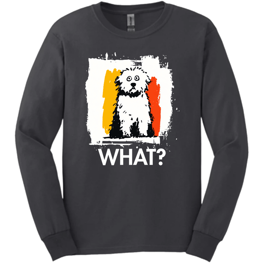 Bichon Frise - What Dog Long Sleeve Tee - Dark Heather
