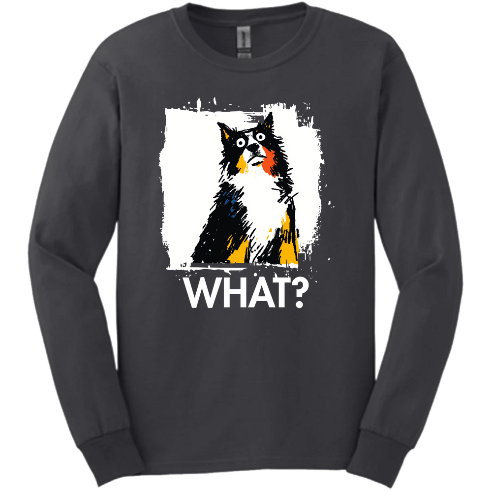 Border Collie - What Dog Long Sleeve Tee - Dark Heather