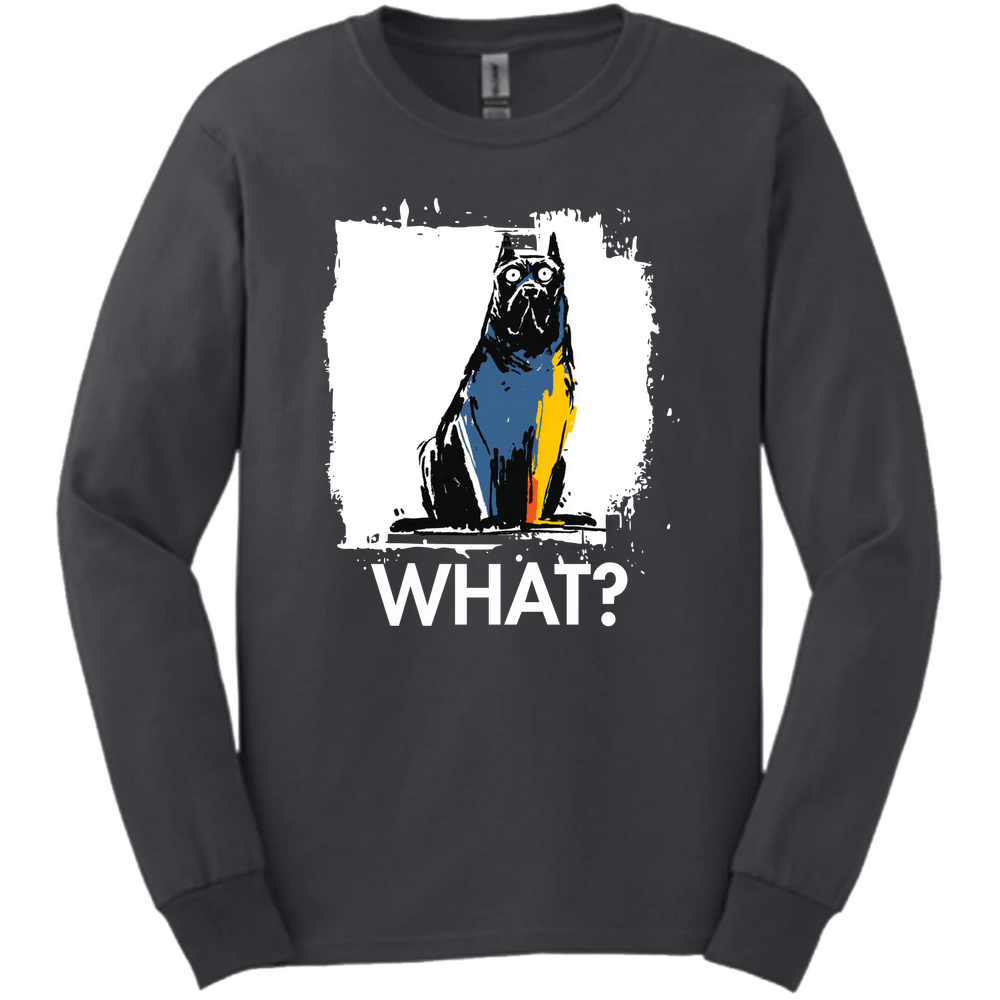 Cane Corso - What Dog Long Sleeve Tee - Dark Heather