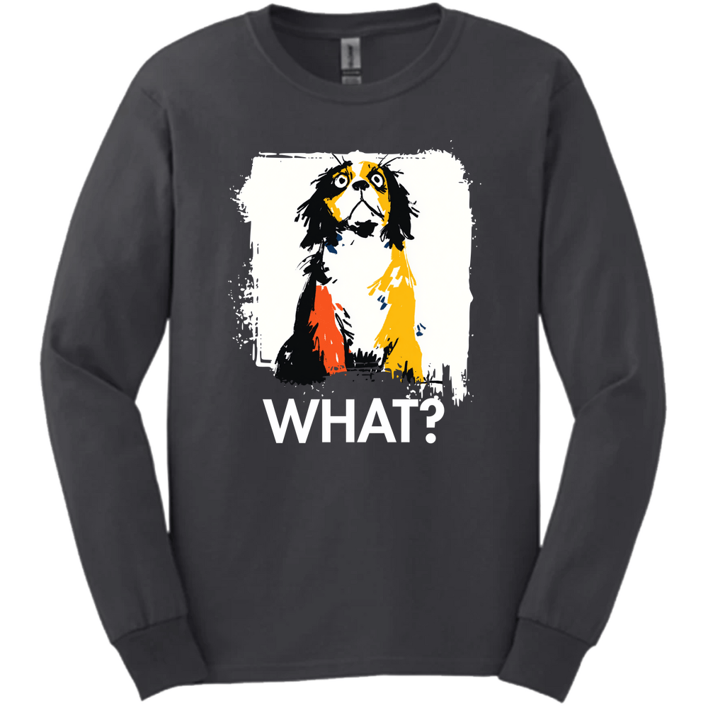 Cavalier King Charles Spaniel - What Dog Long Sleeve Tee - Dark Heather