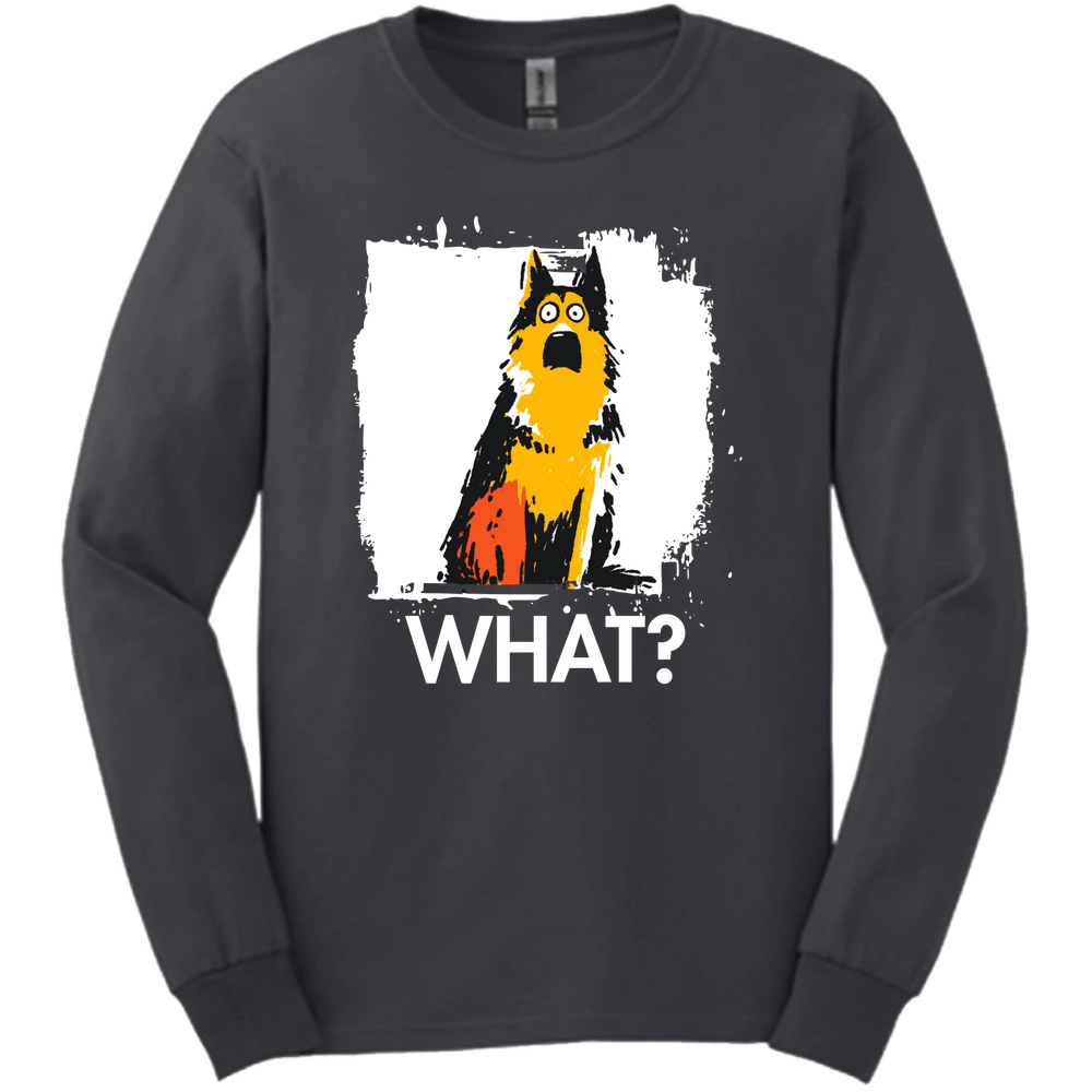 German Shepherd - What Dog Long Sleeve Tee - Dark Heather