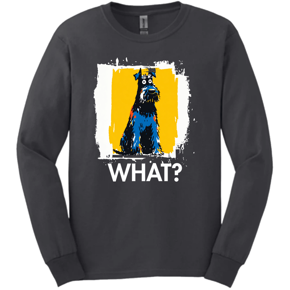 Kerry Blue Terrier - What Dog Long Sleeve Tee - Dark Heather