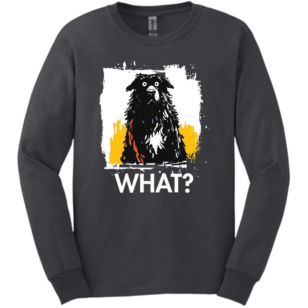 Newfoundland - What Dog Long Sleeve Tee - Dark Heather