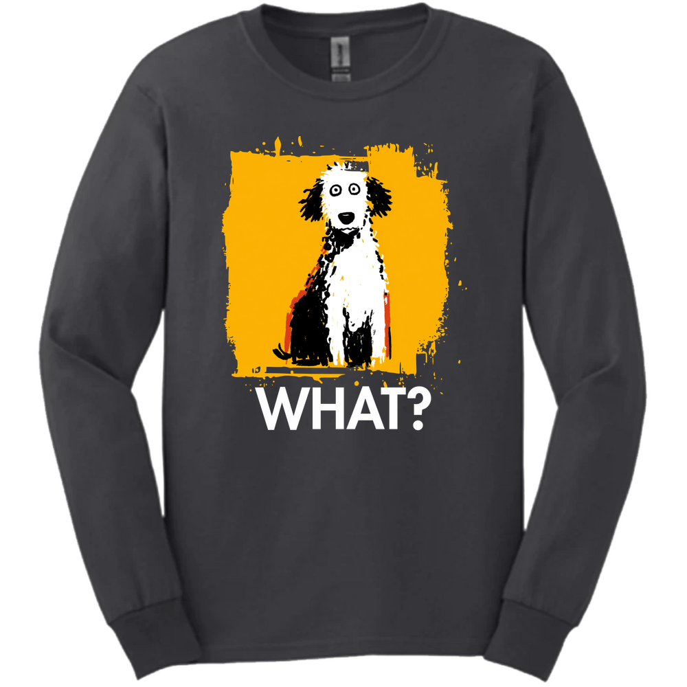 Poodle - What Dog Long Sleeve Tee - Dark Heather