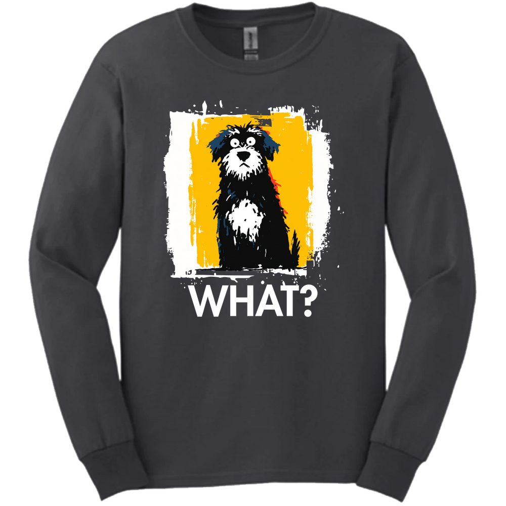Portuguese Water Dog - What Dog Long Sleeve Tee - Dark Heather