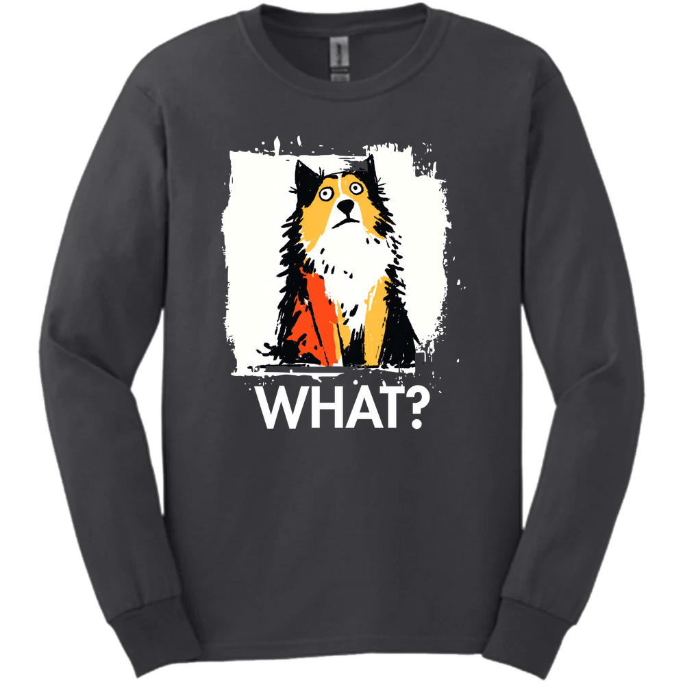 Shetland Sheepdog - What Dog Long Sleeve Tee - Dark Heather