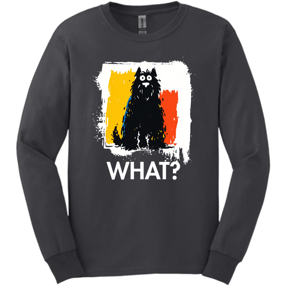 Bouvier Des Flanders - What Dog Long Sleeve Tee - Dark Heather