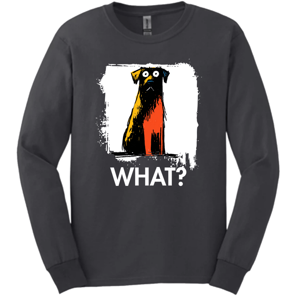 Chocolate Labrador - What Dog Long Sleeve Tee - Dark Heather
