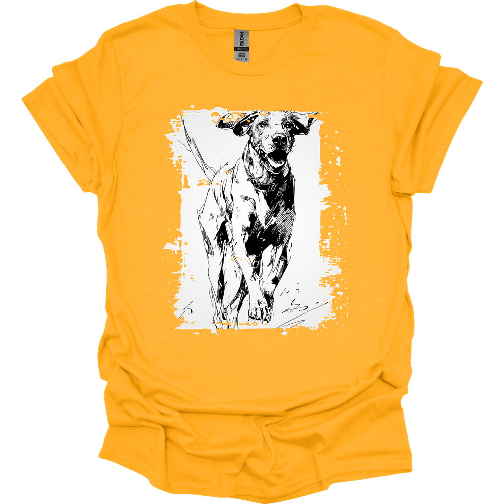 German Shorthaired Pointer - Running Dog T-Shirt - Gold