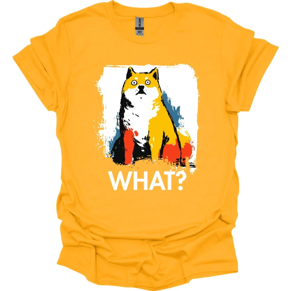 Shiba Inu - What Dog T-Shirt - Gold