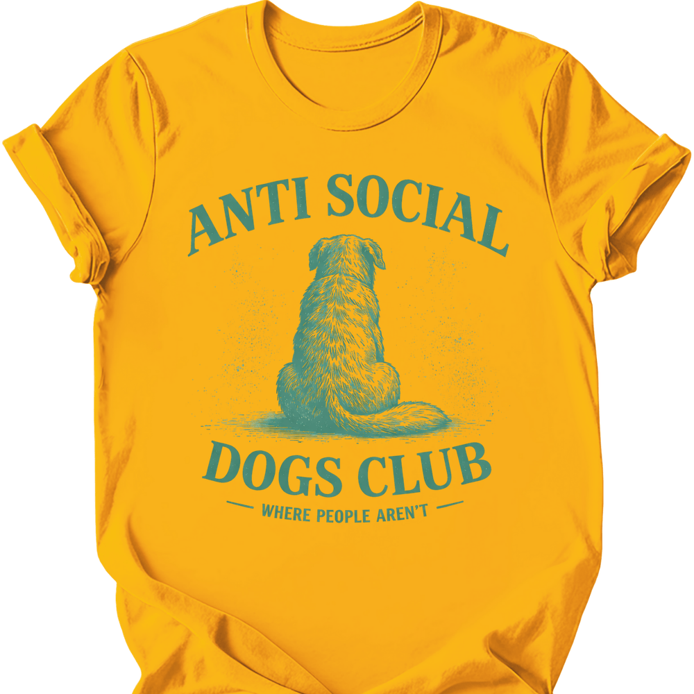 Anti Social T-Shirt - Gold