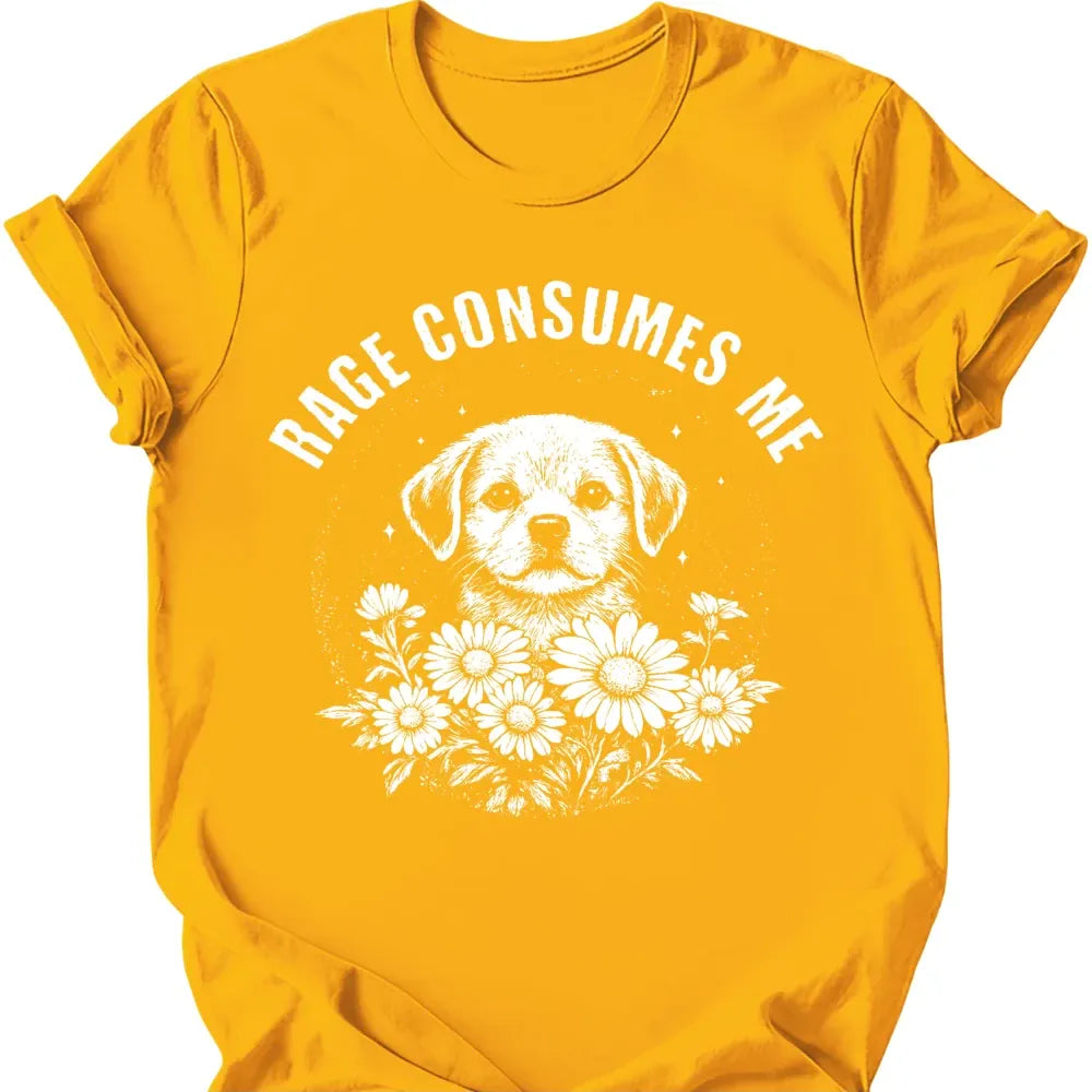 Rage Consumes Me T-Shirt - Gold