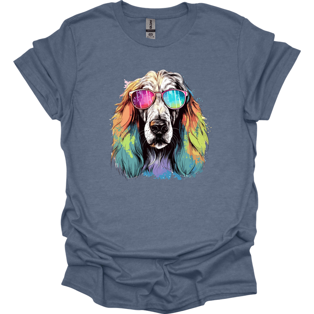 Afghan Hound - Top Dog T-Shirt - Heather Indigo