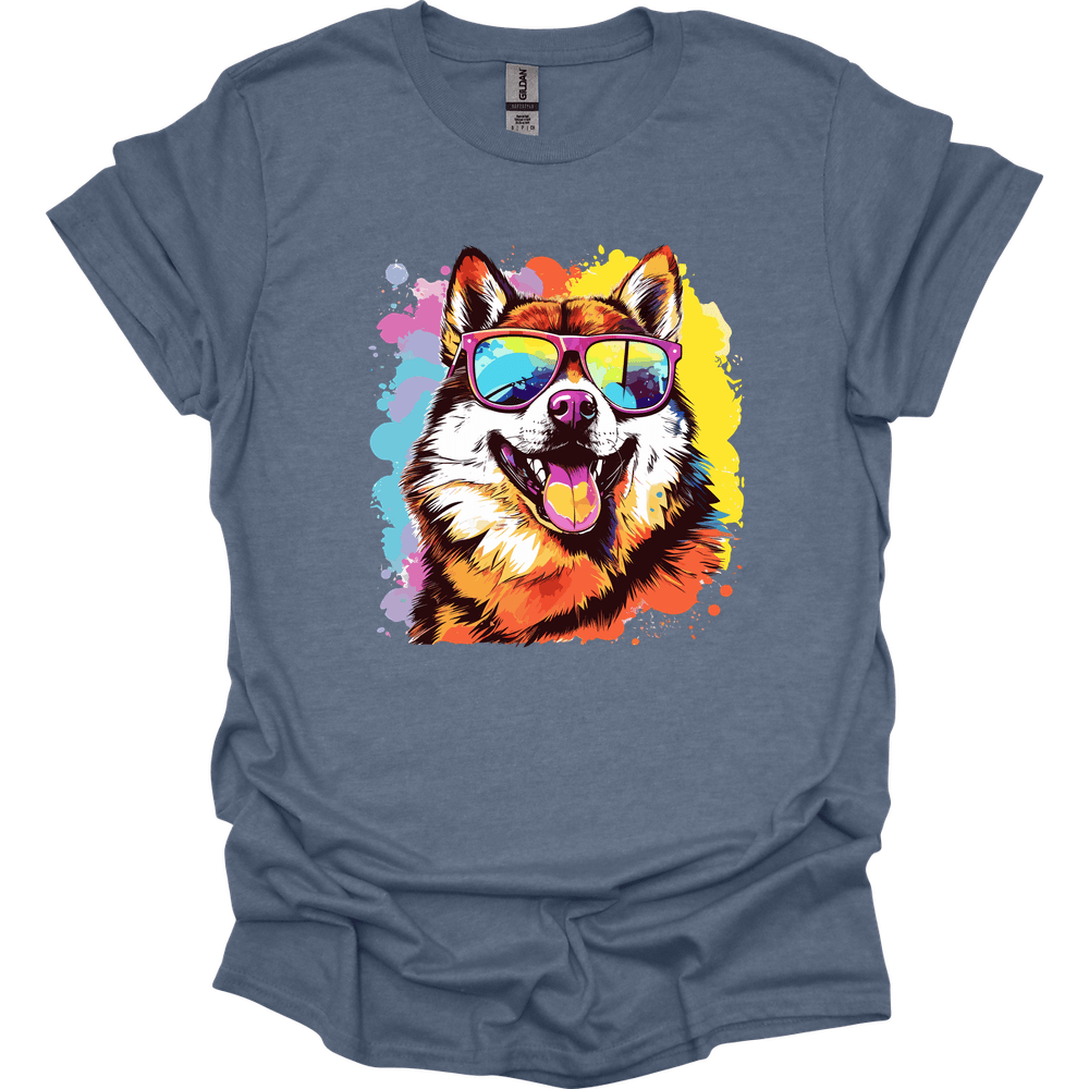 Akita Inu - Top Dog T-Shirt - Heather Indigo