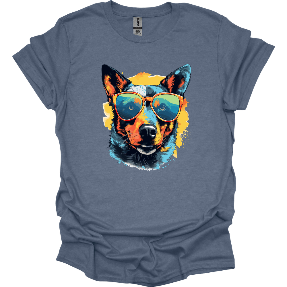 Australian Cattle - Top Dog T-Shirt - Heather Indigo
