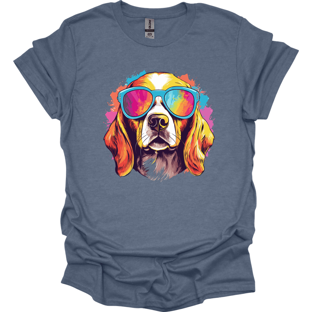 Beagle - Top Dog T-Shirt - Heather Indigo