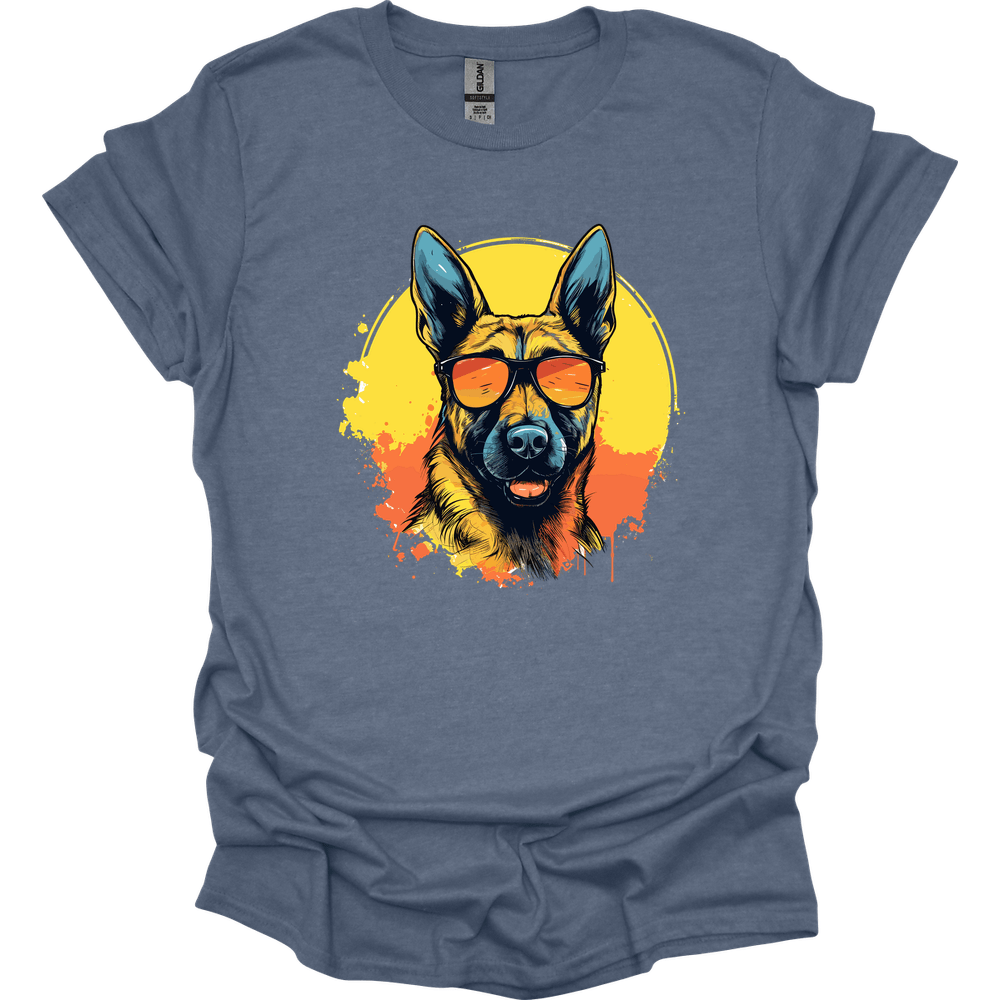 Belgian Malinois - Top Dog T-Shirt - Heather Indigo