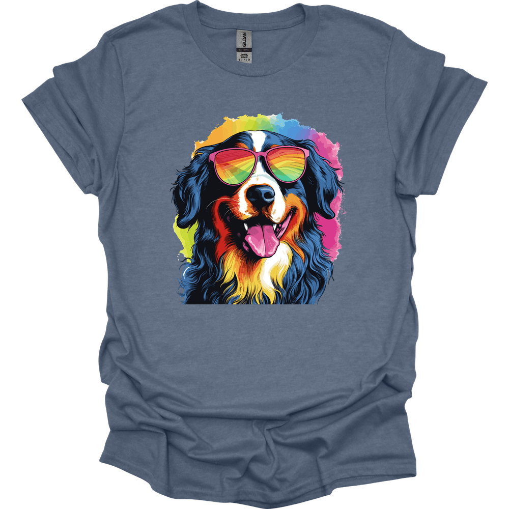 Bernese Mountain - Top Dog T-Shirt - Heather Indigo