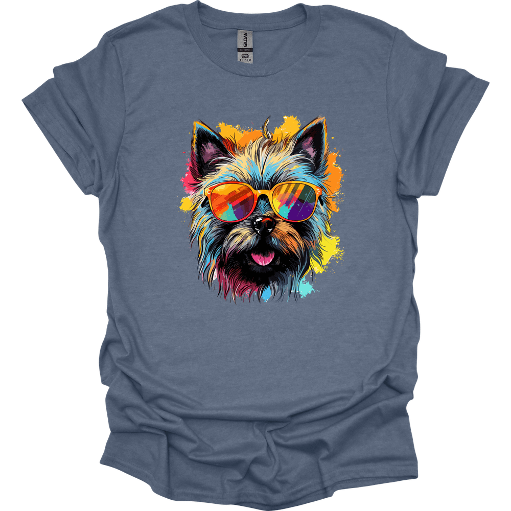 Cairn Terrier - Top Dog T-Shirt - Heather Indigo