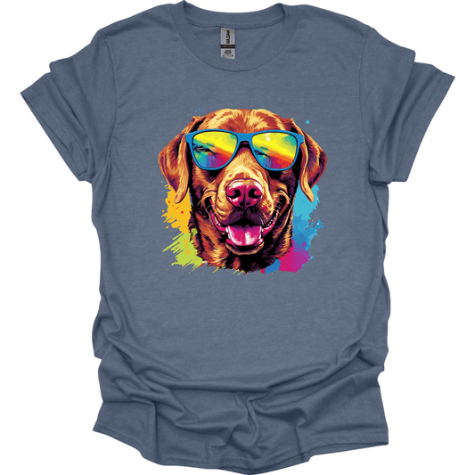 Chesapeake Bay Retriever - Top Dog T-Shirt - Heather Indigo