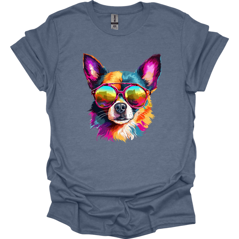 Chihuahua - Top Dog T-Shirt - Heather Indigo