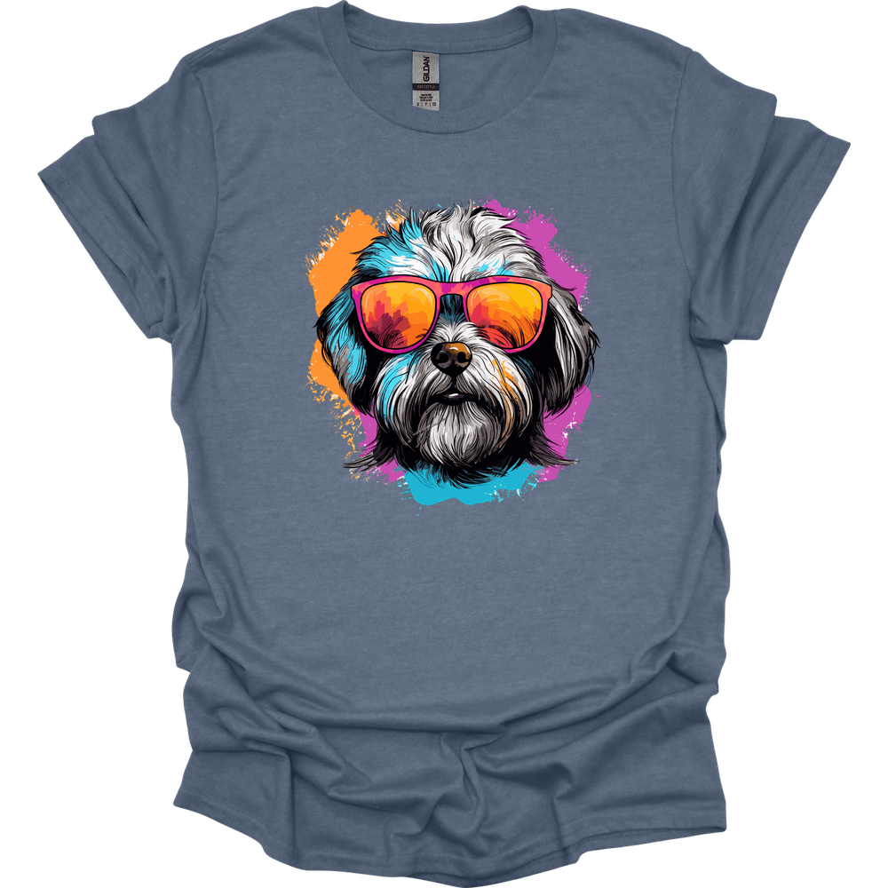 Dandie Dinmont Terrier - Top Dog T-Shirt - Heather Indigo
