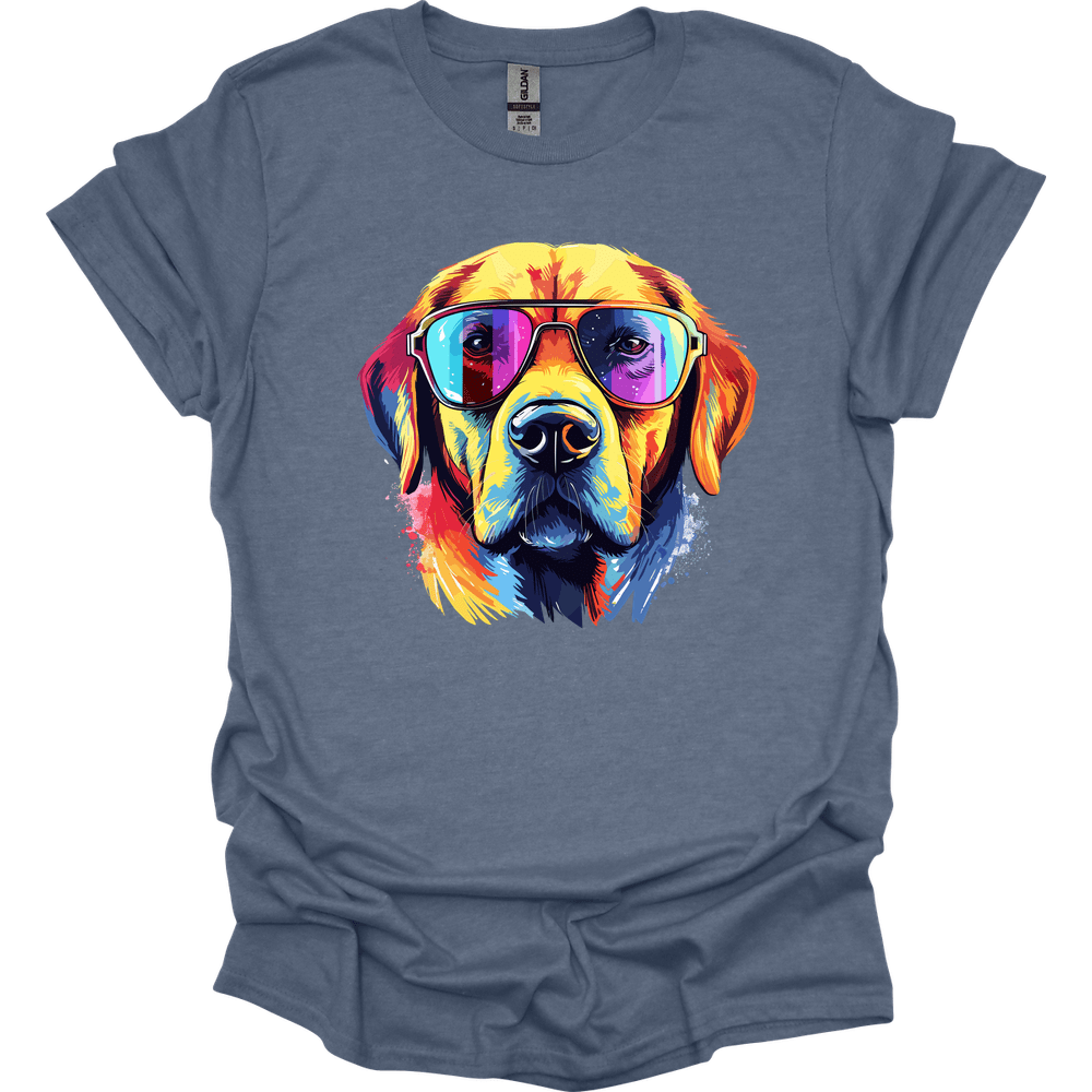Labrador - Top Dog T-Shirt - Heather Indigo