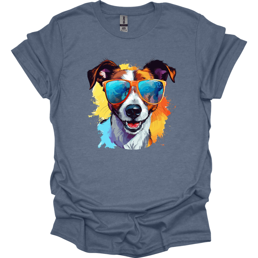 Jack Russell Terrier - Top Dog T-Shirt - Heather Indigo