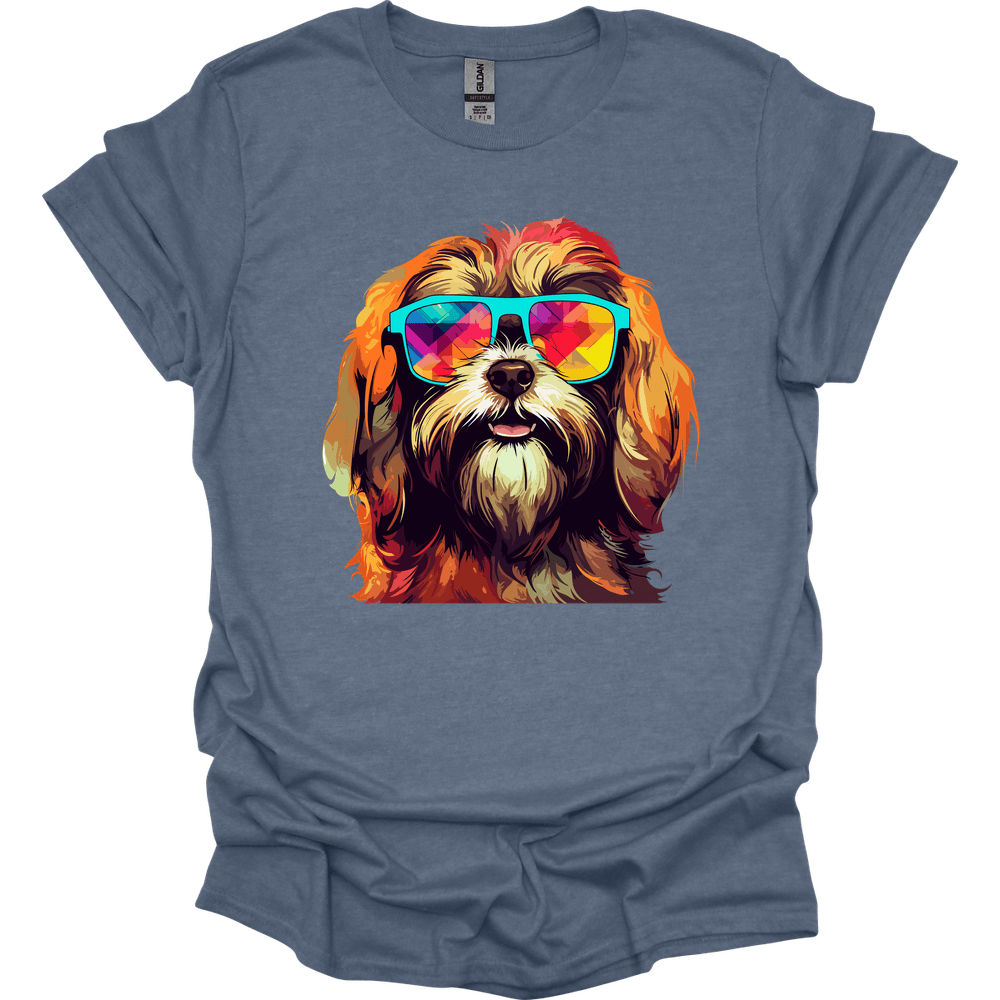 Lhasa Apso - Top Dog T-Shirt - Heather Indigo