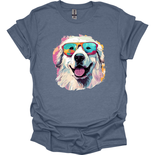 Great Pyrenees - Top Dog T-Shirt - Heather Indigo