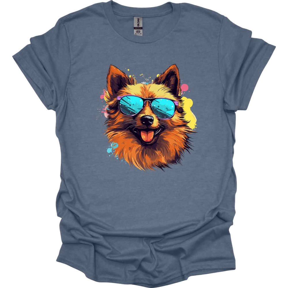 Finnish Spitz - Top Dog T-Shirt - Heather Indigo