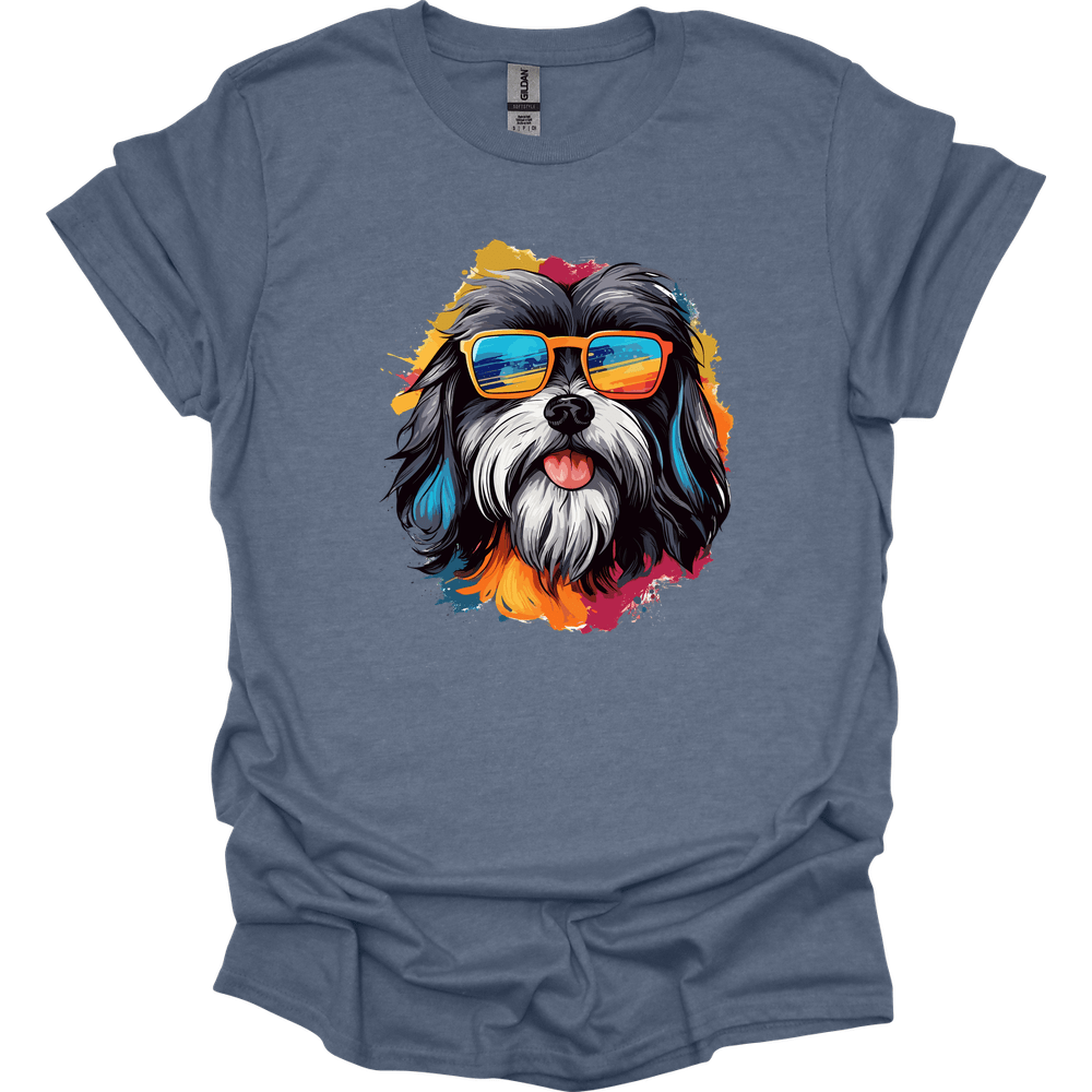 Havanese - Top Dog T-Shirt - Heather Indigo