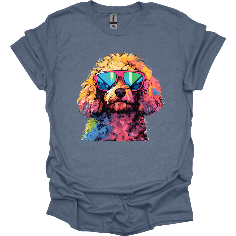 Poodle - Top Dog T-Shirt - Heather Indigo