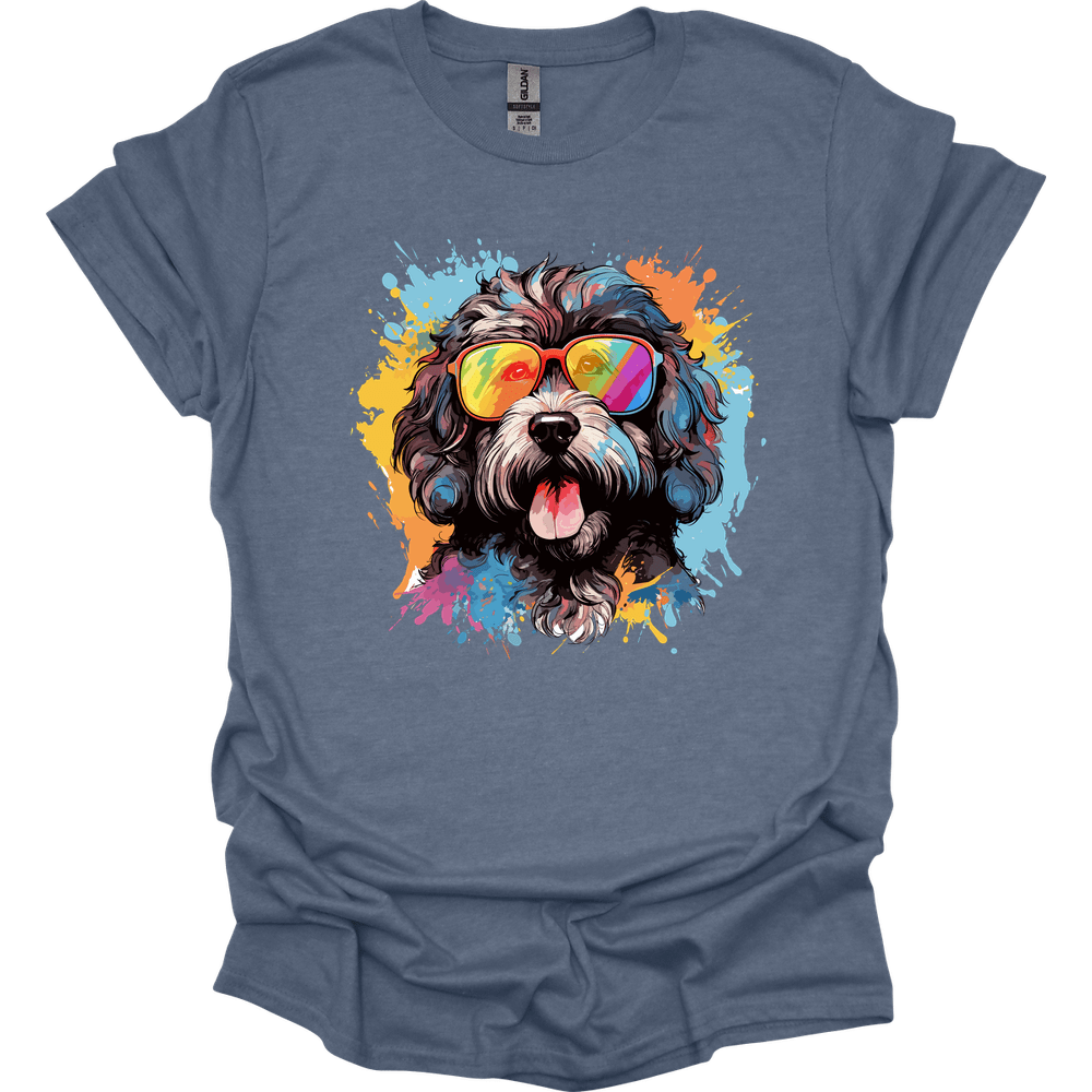 Portuguese Water Dog - Top Dog T-Shirt - Heather Indigo